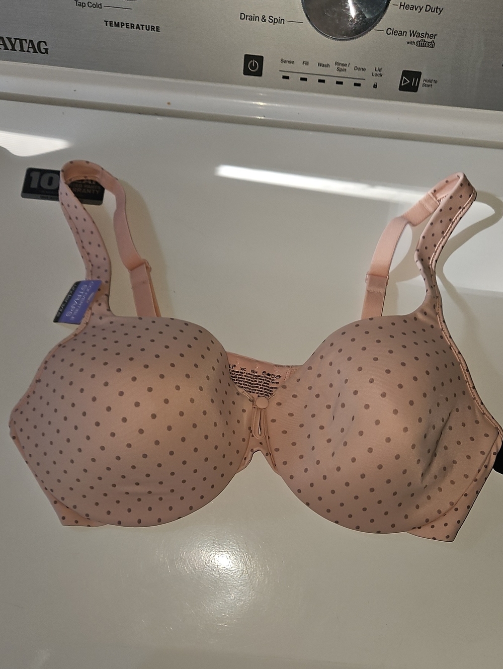 Women's Pink Polka Dot Underwire Bra
